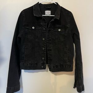Black Crop Denim Jacket